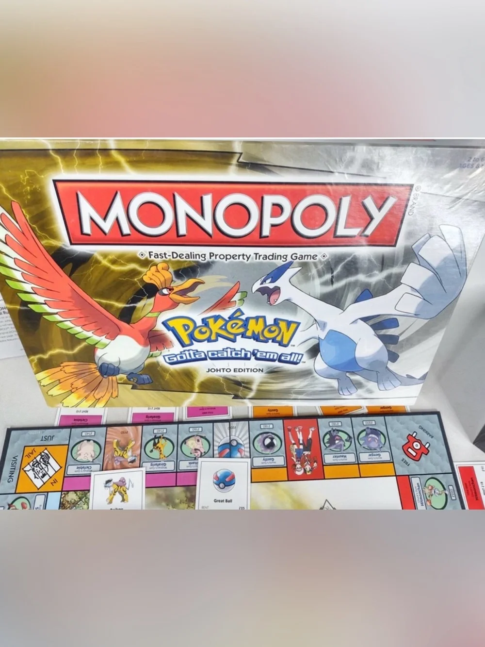 Monopoly Pokémon Johto Edition Board Game complete set